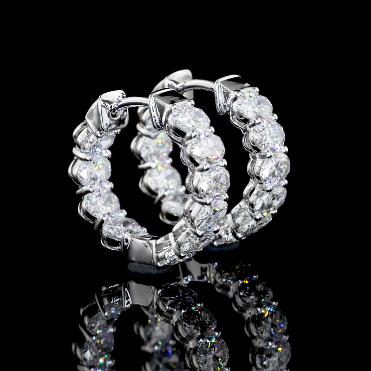 14K WHITE GOLDHuggies Earrings