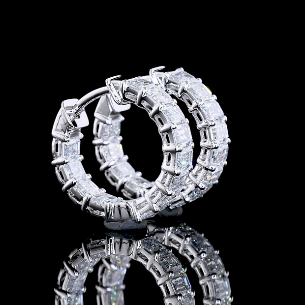 14K WHITE GOLDHuggies Earrings