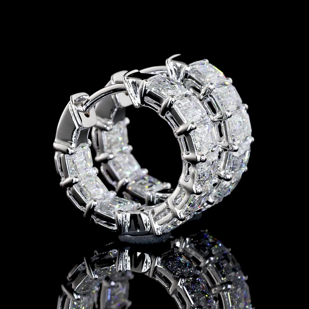 14K WHITE GOLDHuggies Earrings