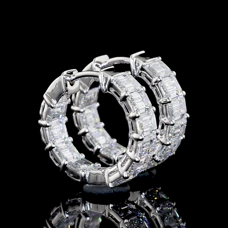 14K WHITE GOLDHuggies Earrings