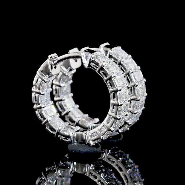 14K WHITE GOLDHuggies Earrings