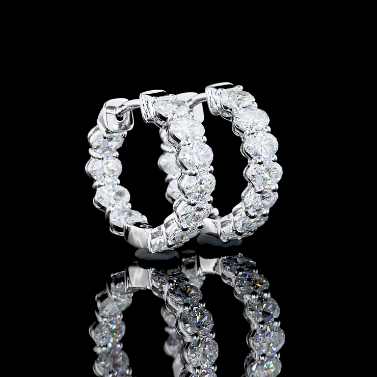 14K WHITE GOLDHuggies Earrings