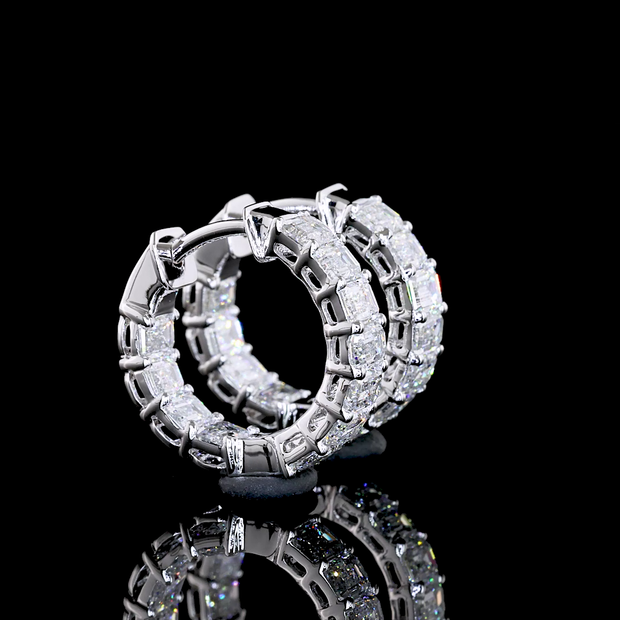 14K WHITE GOLDHuggies Earrings