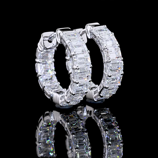 14K WHITE GOLDHuggies Earrings