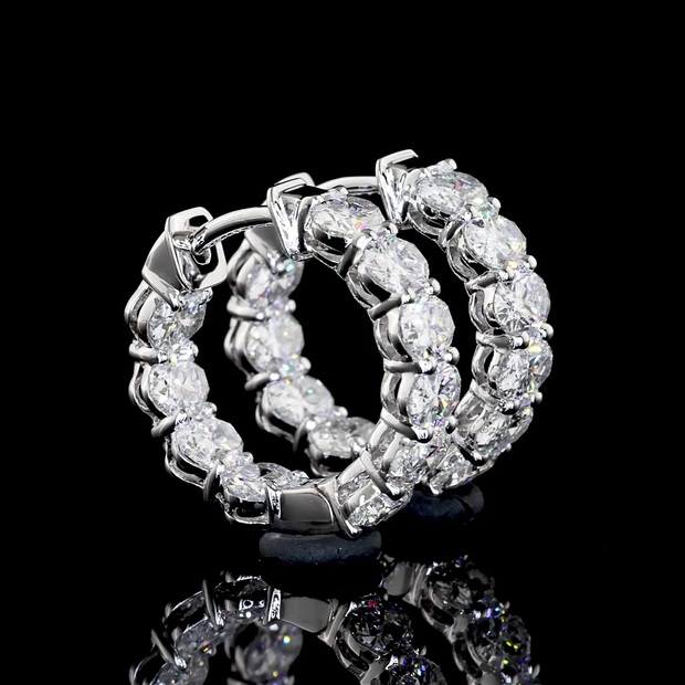 14K WHITE GOLDHuggies Earrings