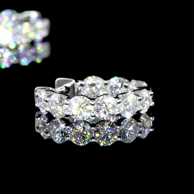 14K WHITE GOLDHuggies Earrings