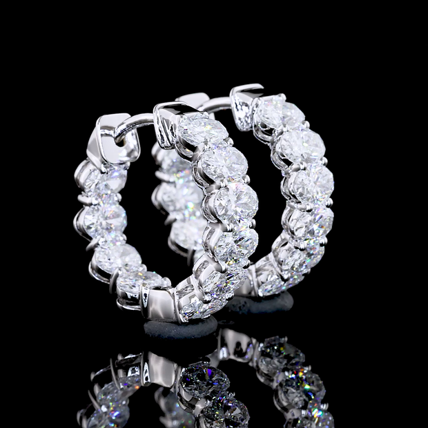 14K WHITE GOLDHuggies Earrings