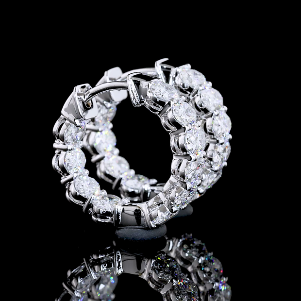 14K WHITE GOLDHuggies Earrings