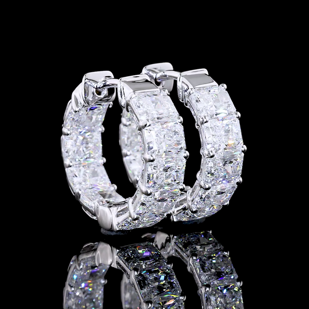 14K WHITE GOLDHuggies Earrings