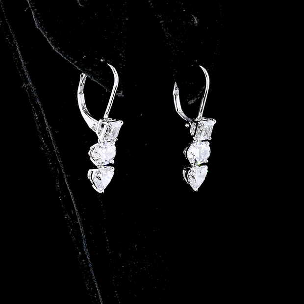 14K WHITE GOLDHanging Earrings