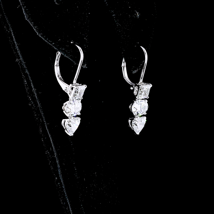 14K WHITE GOLDHanging Earrings