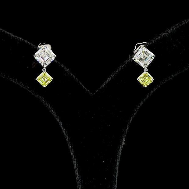 14K WHITE GOLDHanging Earrings