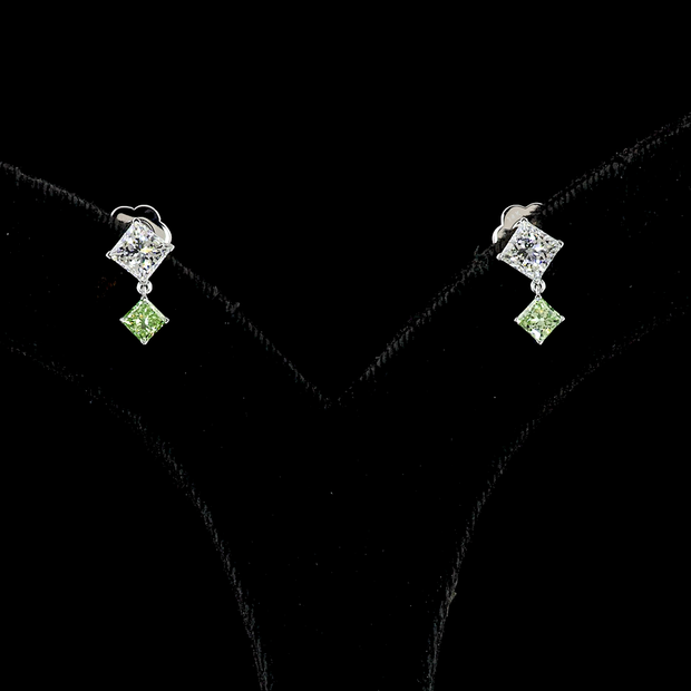 14K WHITE GOLDHanging Earrings