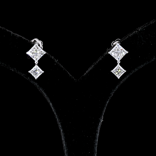 14K WHITE GOLDHanging Earrings