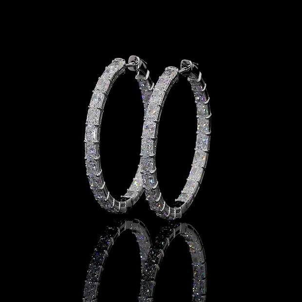 14K WHITE GOLDHoops Earrings