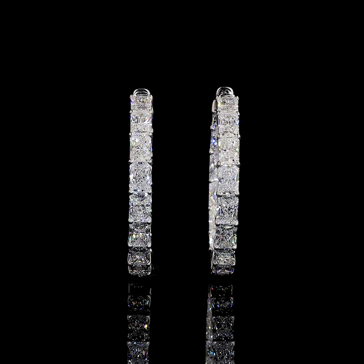 14K WHITE GOLDHoops Earrings