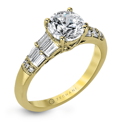 ZR1164 Engagement Ring in 14k Gold with Diamonds