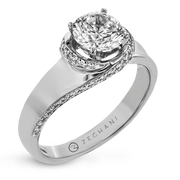 ZR1509 Engagement Ring in 14k Gold with Diamonds