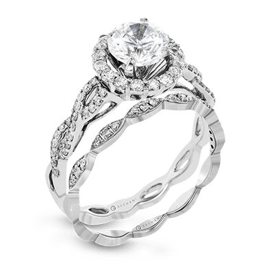 ZR1466 Wedding Set in 14k Gold with Diamonds