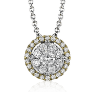 ZP828 Pendant in 14k Gold with Diamonds