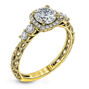 Engagement Ring in 14k Gold with Diamonds