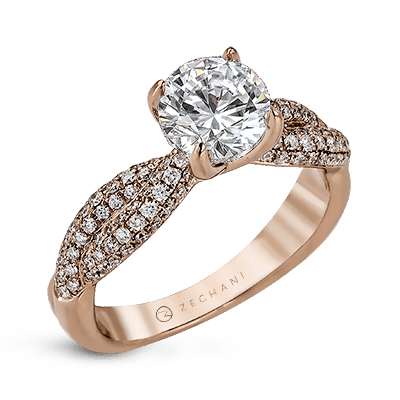 ZR1035 Engagement Ring in 14k Gold with Diamonds