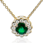 Color Pendant in 14k Gold with Diamonds