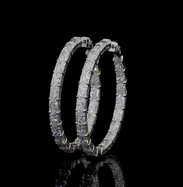 14K WHITE GOLDHoops Earrings