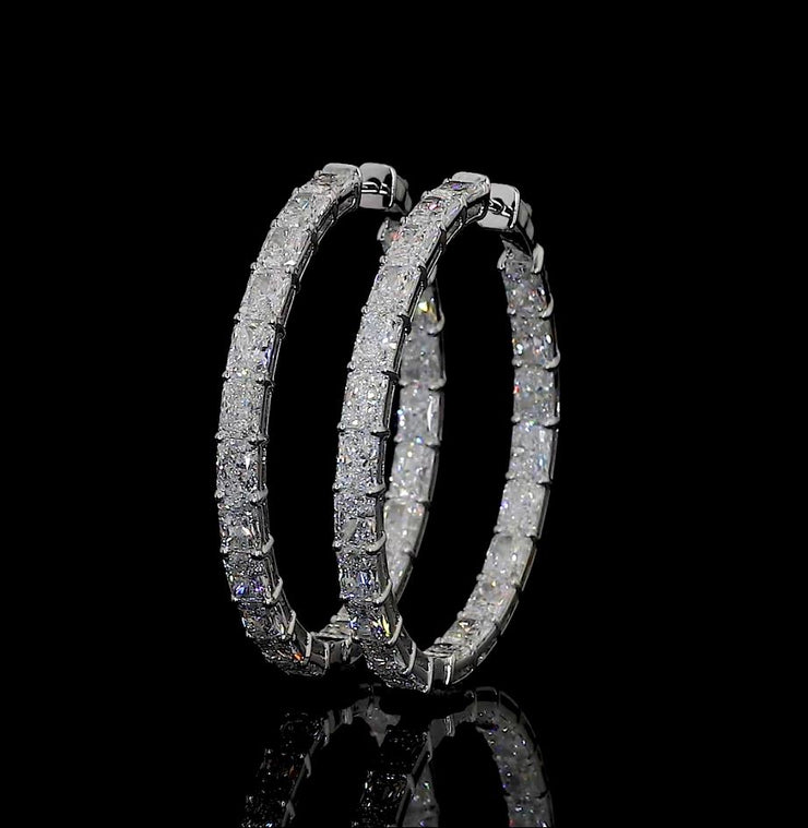 14K WHITE GOLDHoops Earrings