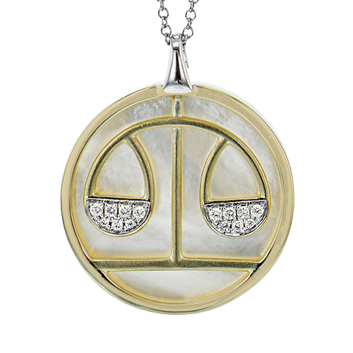 LIBRA-Y Pendant in 14k Gold with Diamonds