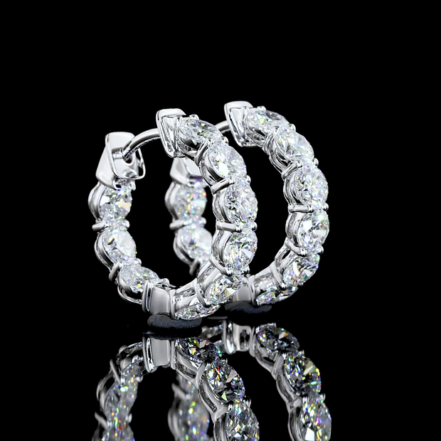 14K WHITE GOLDHuggies Earrings