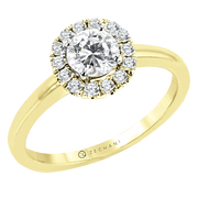 NGR108-Y Engagement Ring in 14k Gold with Diamonds