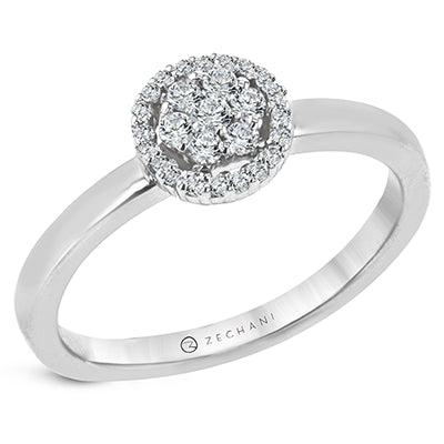 NGR109 Engagement Ring in 14k Gold with Diamonds