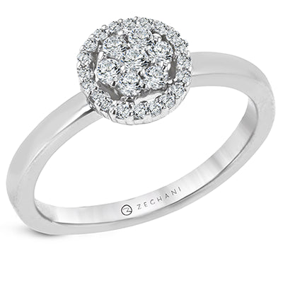 NGR110 Engagement Ring in 14k Gold with Diamonds