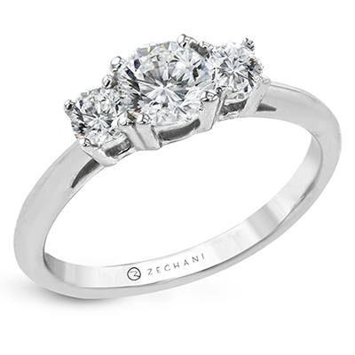 NGR129 Engagement Ring in 14k Gold with Diamonds