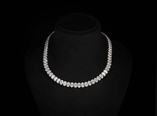 14K WHITE GOLDTennis Necklace