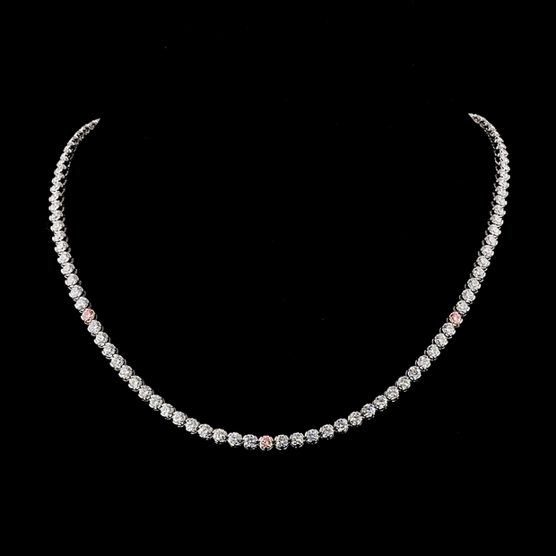 14K WHITE GOLDTennis Necklace