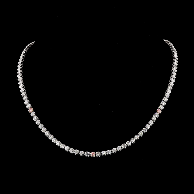 14K WHITE GOLDTennis Necklace