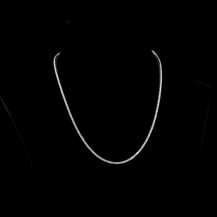 14K WHITE GOLDTennis Necklace