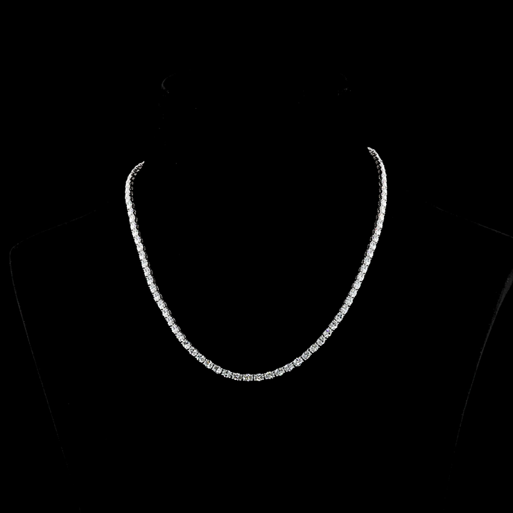 14K WHITE GOLDTennis Necklace