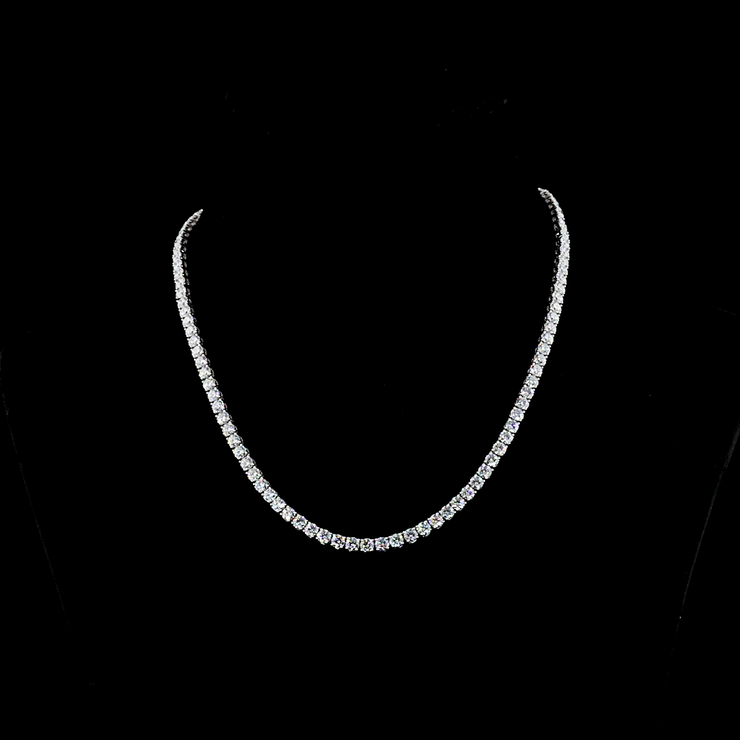 14K WHITE GOLDTennis Necklace