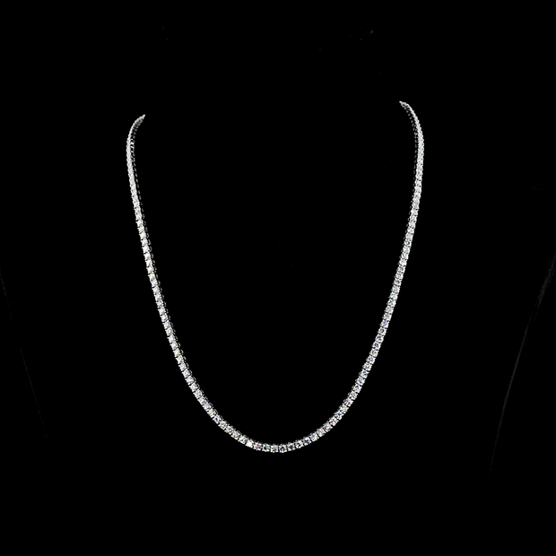 14K WHITE GOLDTennis Necklace