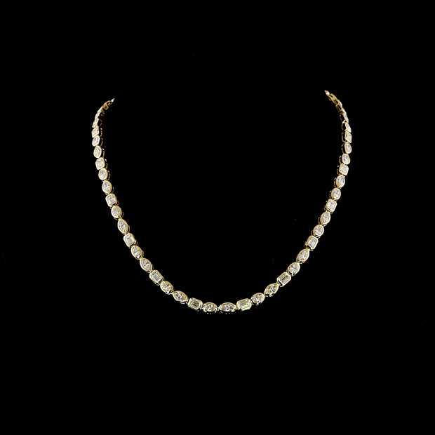 14K YELLOW GOLDTennis Necklace