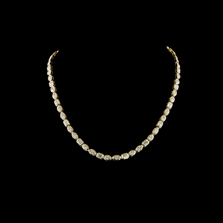 14K YELLOW GOLDTennis Necklace
