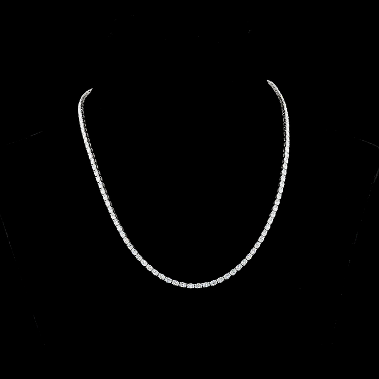 14K WHITE GOLDTennis Necklace