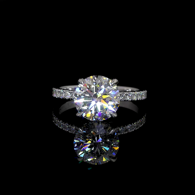 14K WHITE GOLDHidden Halo Ring