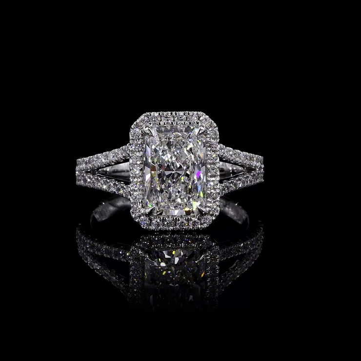 14K WHITE GOLDSplit Shank Ring