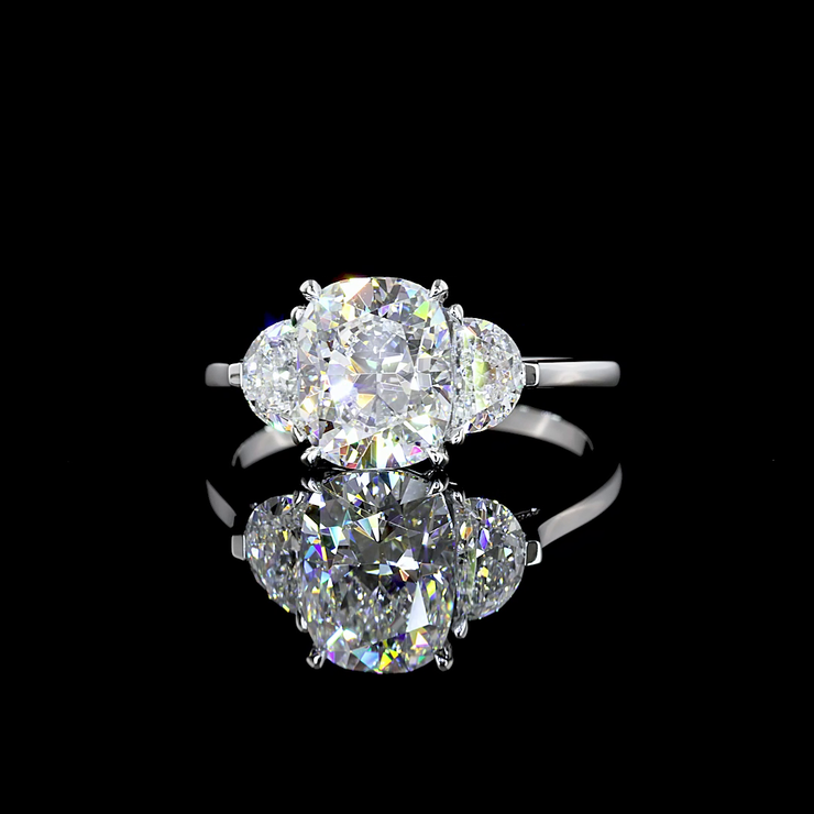 14K WHITE GOLD3 Stones Ring