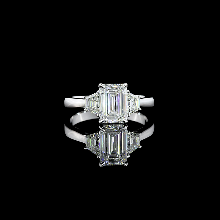 14K WHITE GOLD3 Stones Ring