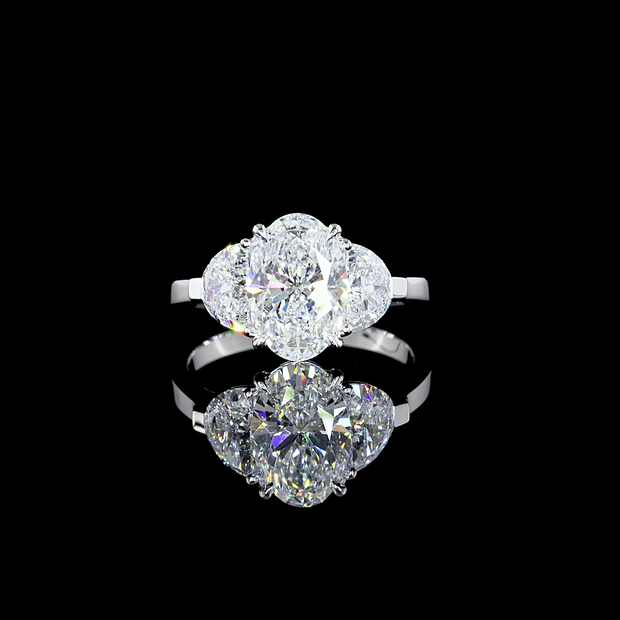 14K WHITE GOLD3 Stones Ring